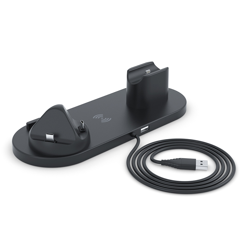 Универсальная 6-в-1 беспроводная зарядка с вращающимся держателем