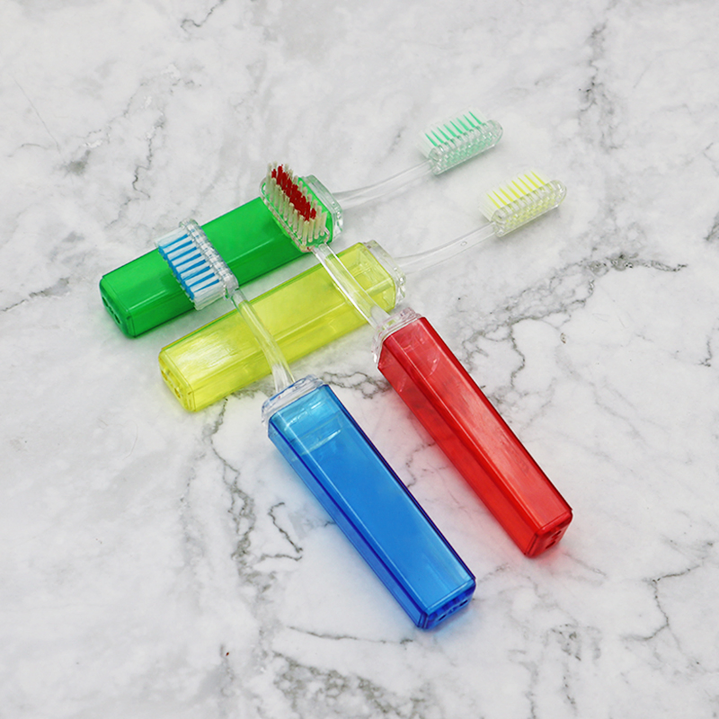 Customizable Transparent Foldable Toothbrush for Travel and Home