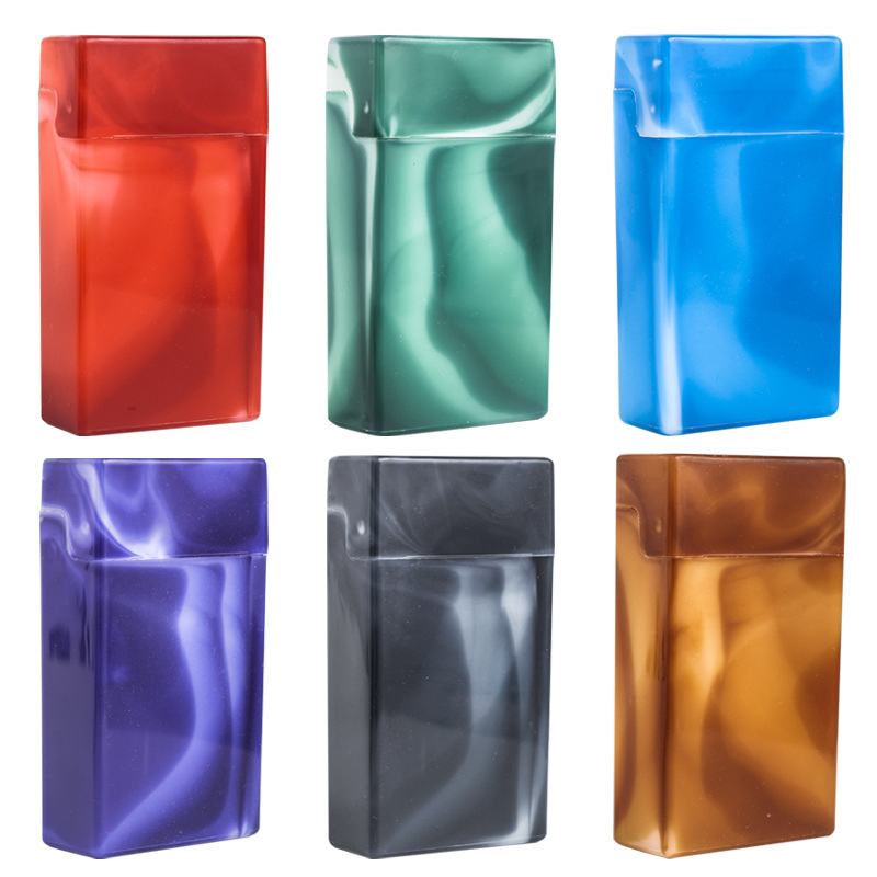Ea449 High Quality 20 Piece Capacity Plastic Tobaccos Case Accessories portable Mini Travel Water Ripple Fashion Tobacco Cases