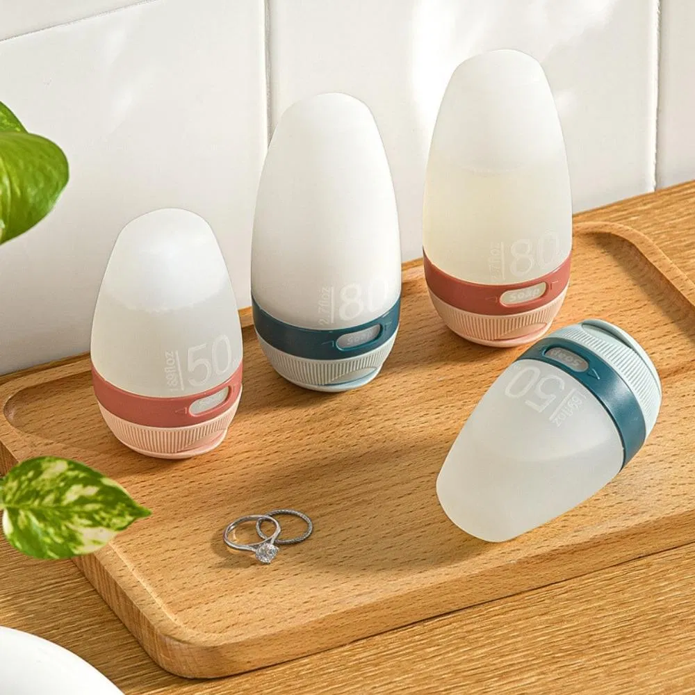 Portable Silicone Squeeze Bottle Plastic Refillable Travel Empty Dispenser with Cap Wyz19892