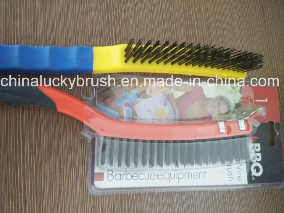 Double Colour Steel Wire Barbecue Equipment Brush (YY-506)