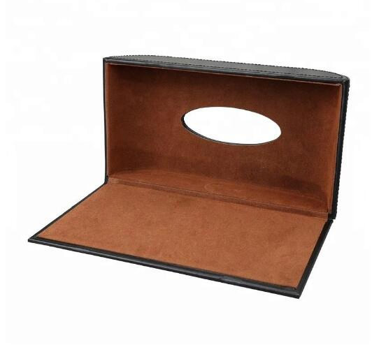 Wholesale Custom Logo PU Leather Car Tissue Box for Car