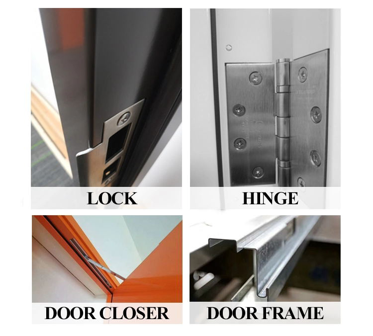 Fire Resistant Single Leaf Steel Fireproof Door