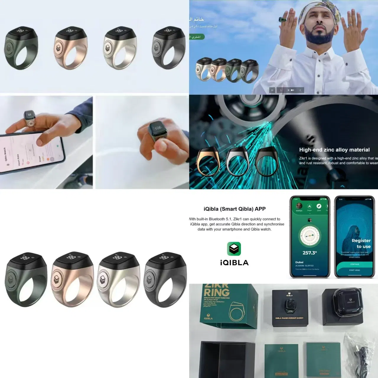 Digital Islam Muslim Iqibla - Smart Tasbih Zikr Ring