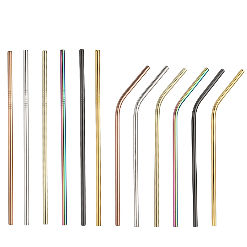304 Color Metal Stainless Steel Portable Straw Set