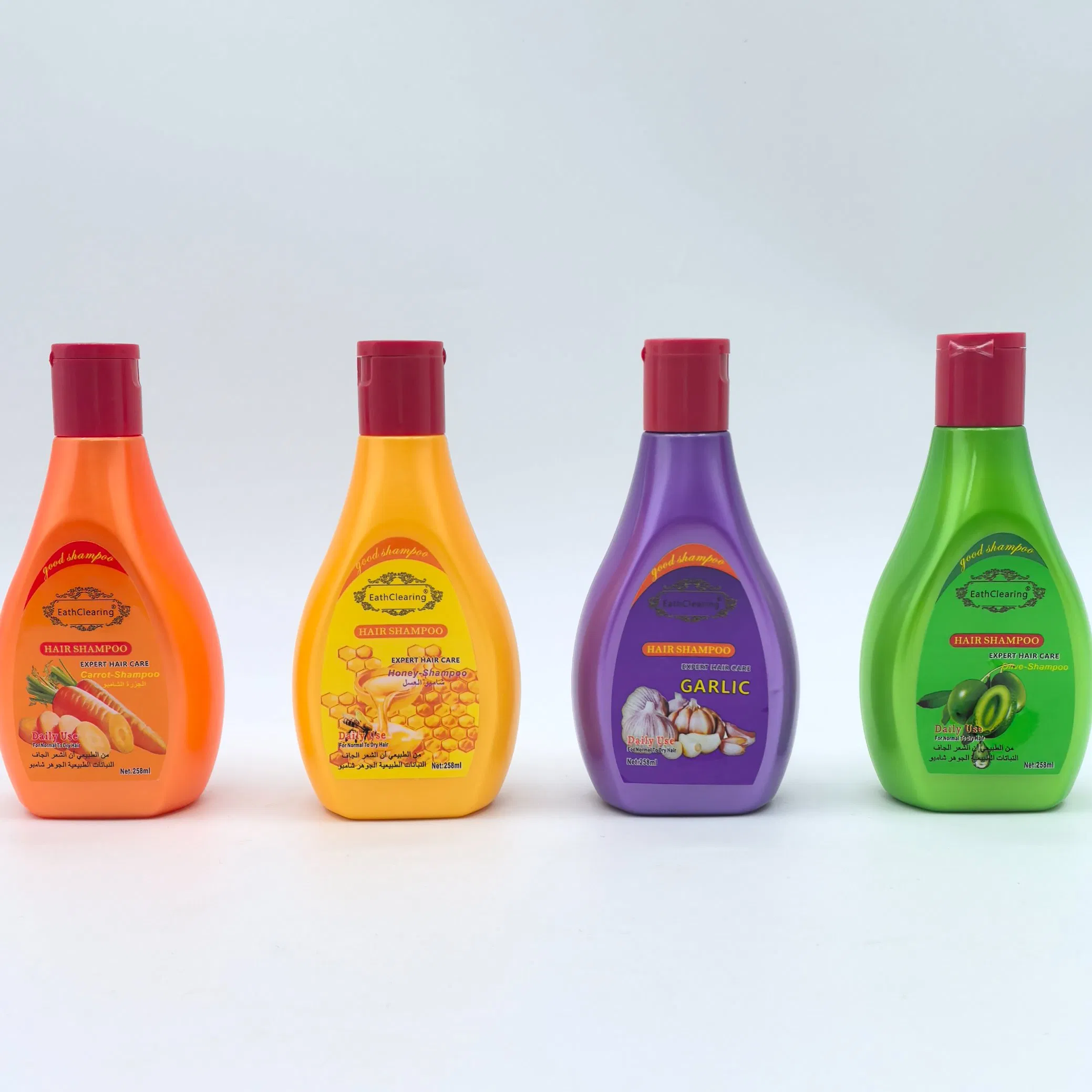 Silicone-Free Shampoo, Garlic, Carrot Essential Oil Shampoo, Dandruff Control, Oil Control, Fluffy, Soothing Scalp 258ml