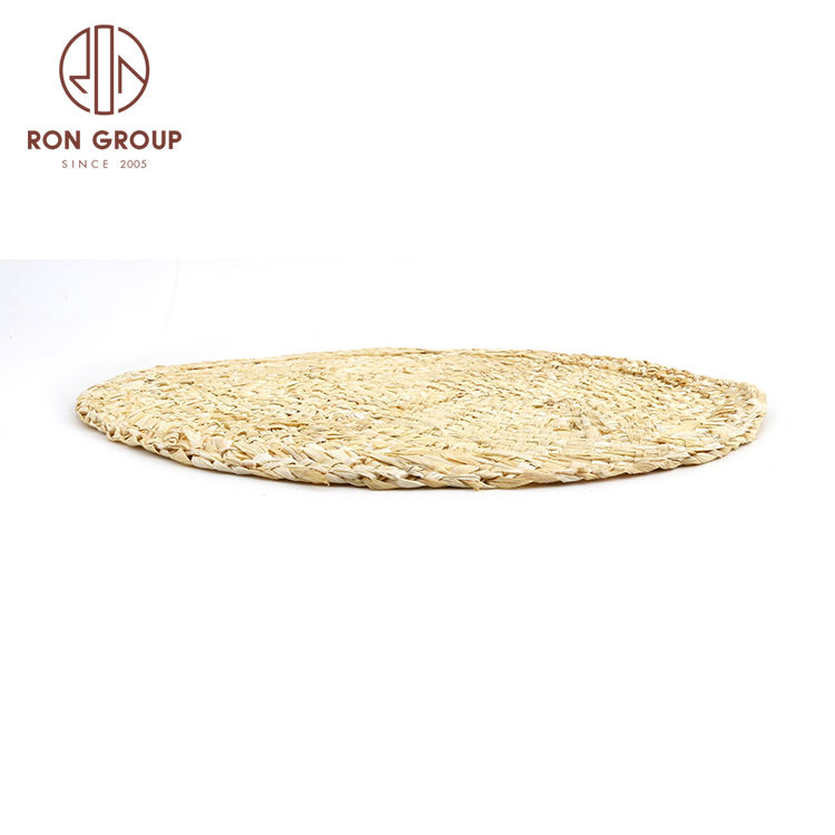 Popular Wedding Linen Woven Round Wicker Rattan Placemats
