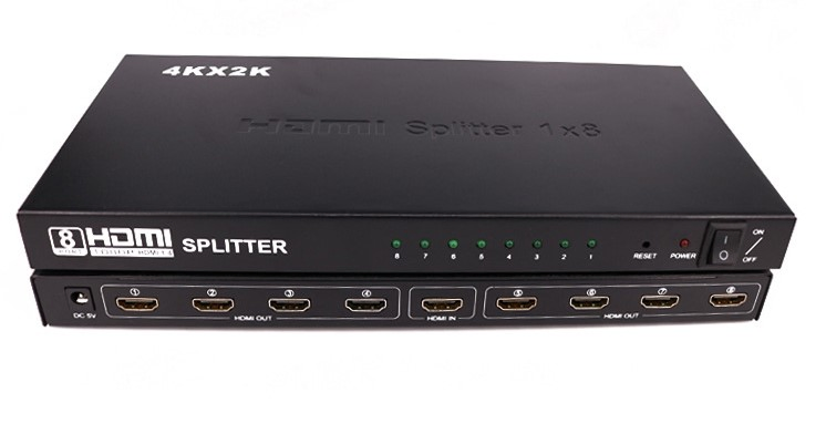 HDMI-сплиттер 1x8, 4K, 3D