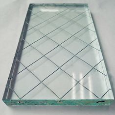 6mm C&D Wired Clear Float Glass and Nashiji Patterned Glass with Fireproof Fire Prevention Fire Safety