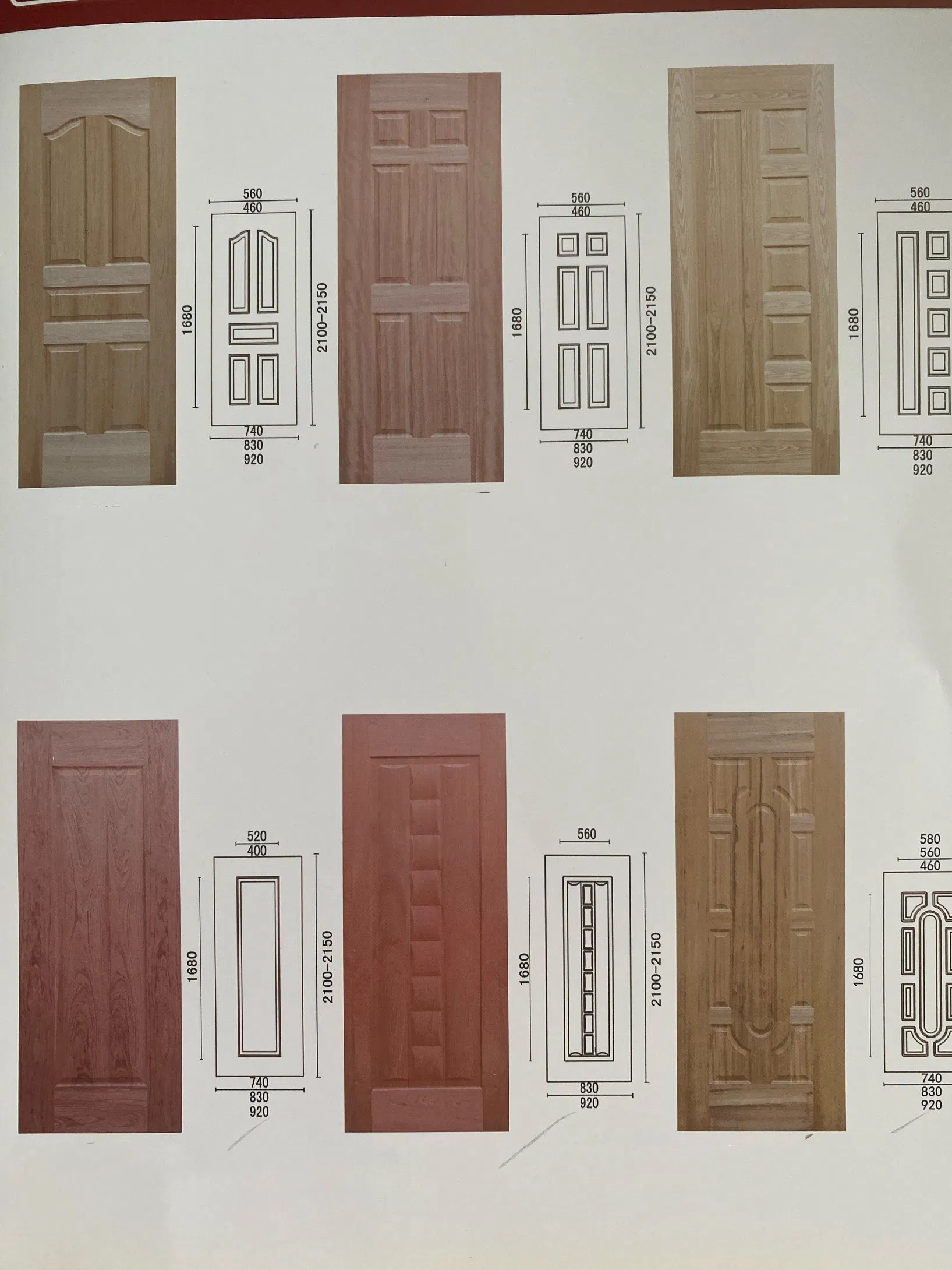 Top Quality Natural Wood HDF Veneer Door Skin