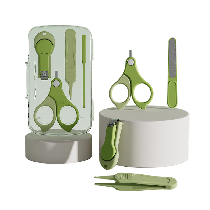 Latest Baby Nail Clippers Travel Baby Care Set Portable Newborn Nail Scissors Sharpeners Tweezers