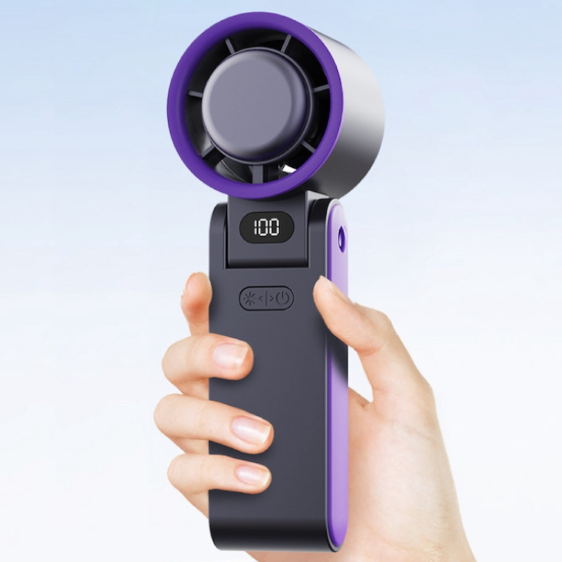 Ultra-Portable High-Speed Folding Neck Fan with Turbo Cooling