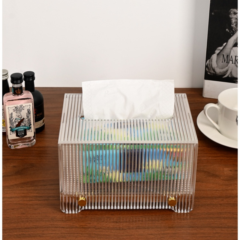 Wooden Box Solution Integrating Kitchen Tissue and Toilet Paper Roll Dispenser