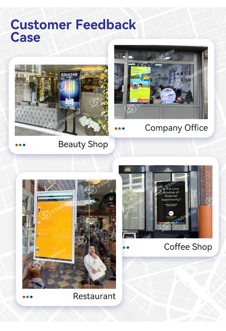 Двусторонний подвесной LCD-дисплей для рекламы в витрине