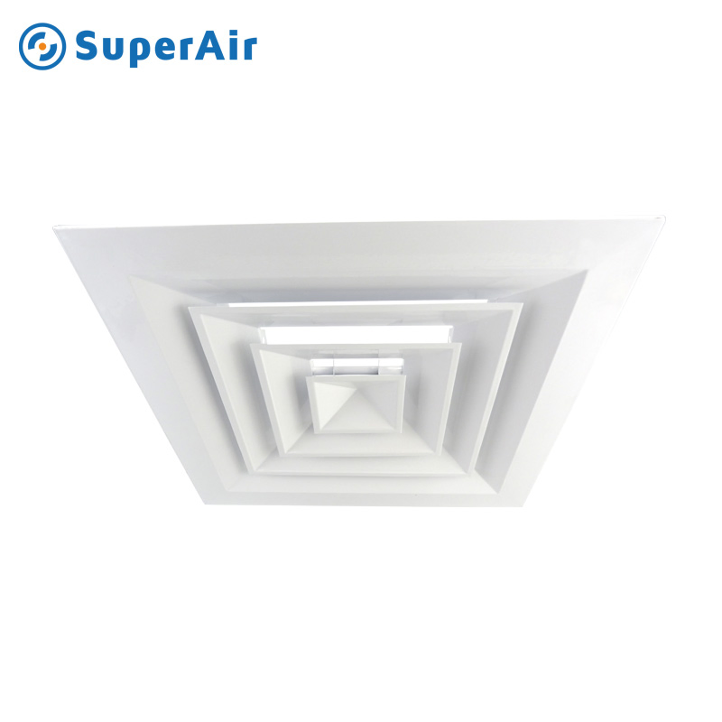 HVAC Ventilation Accessories Aluminium Square Ceiling Diffuser