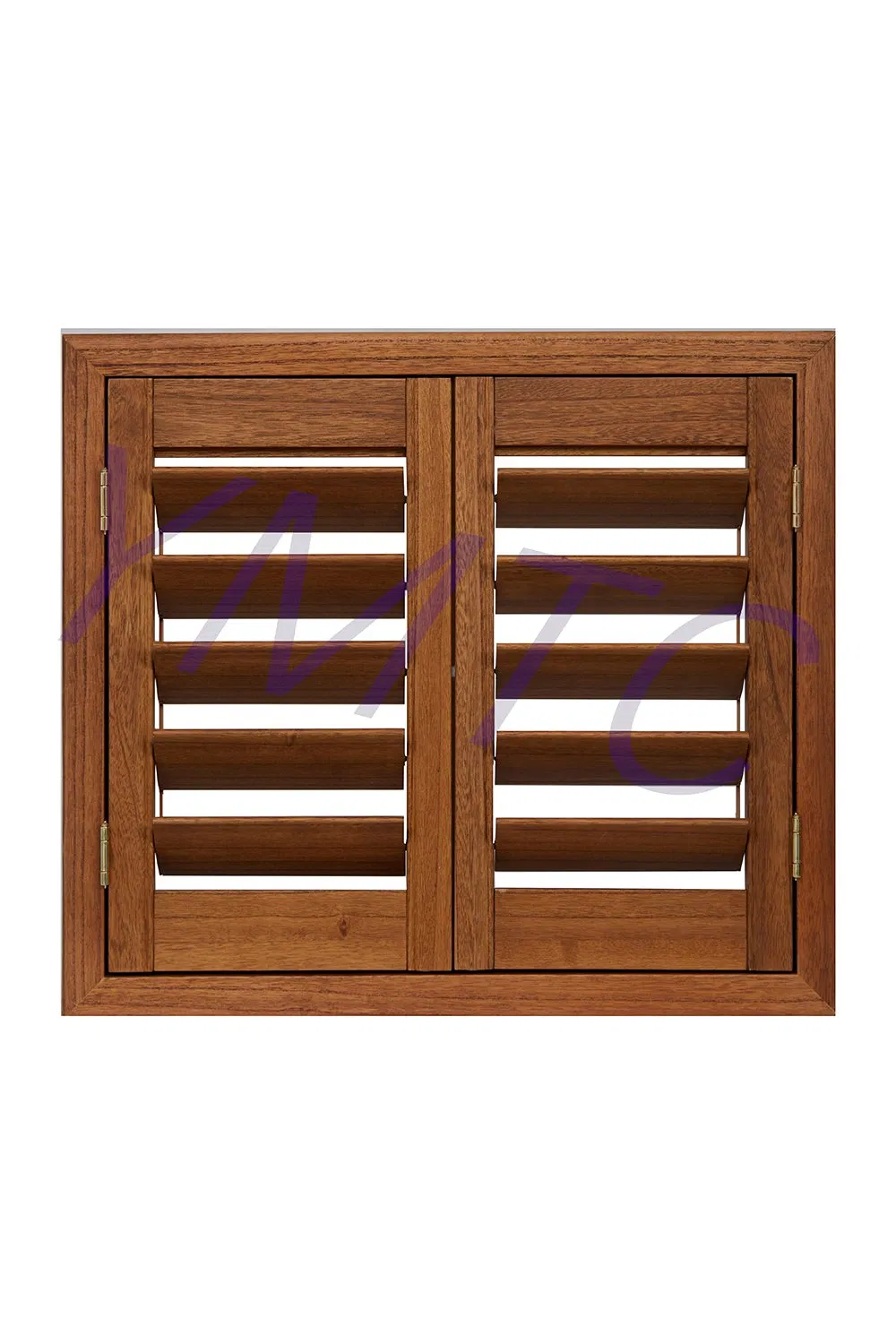 63mm/76mm/89mm/114.3mm Custom Stain Color Wood Shutters