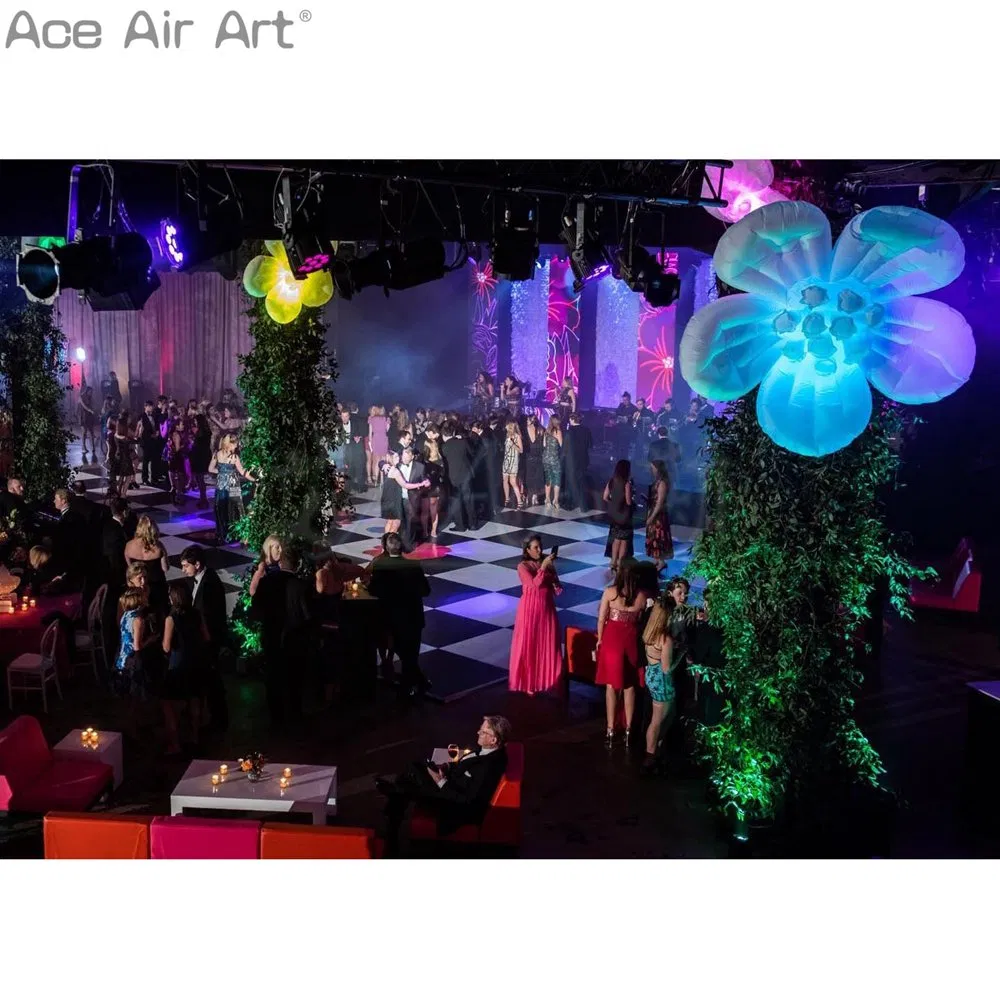Hanging Inflatable Stage Flowers Outdoor Campground Decoration Inflatable Ceiling Flowers for Wedding or Mall