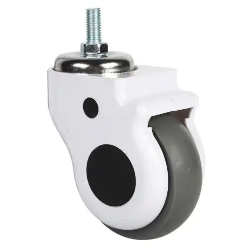 Medical 3-Inch Flat-Cover Universal Rubber Casters for Beauty Devices, Medical TPR Solid Wheels