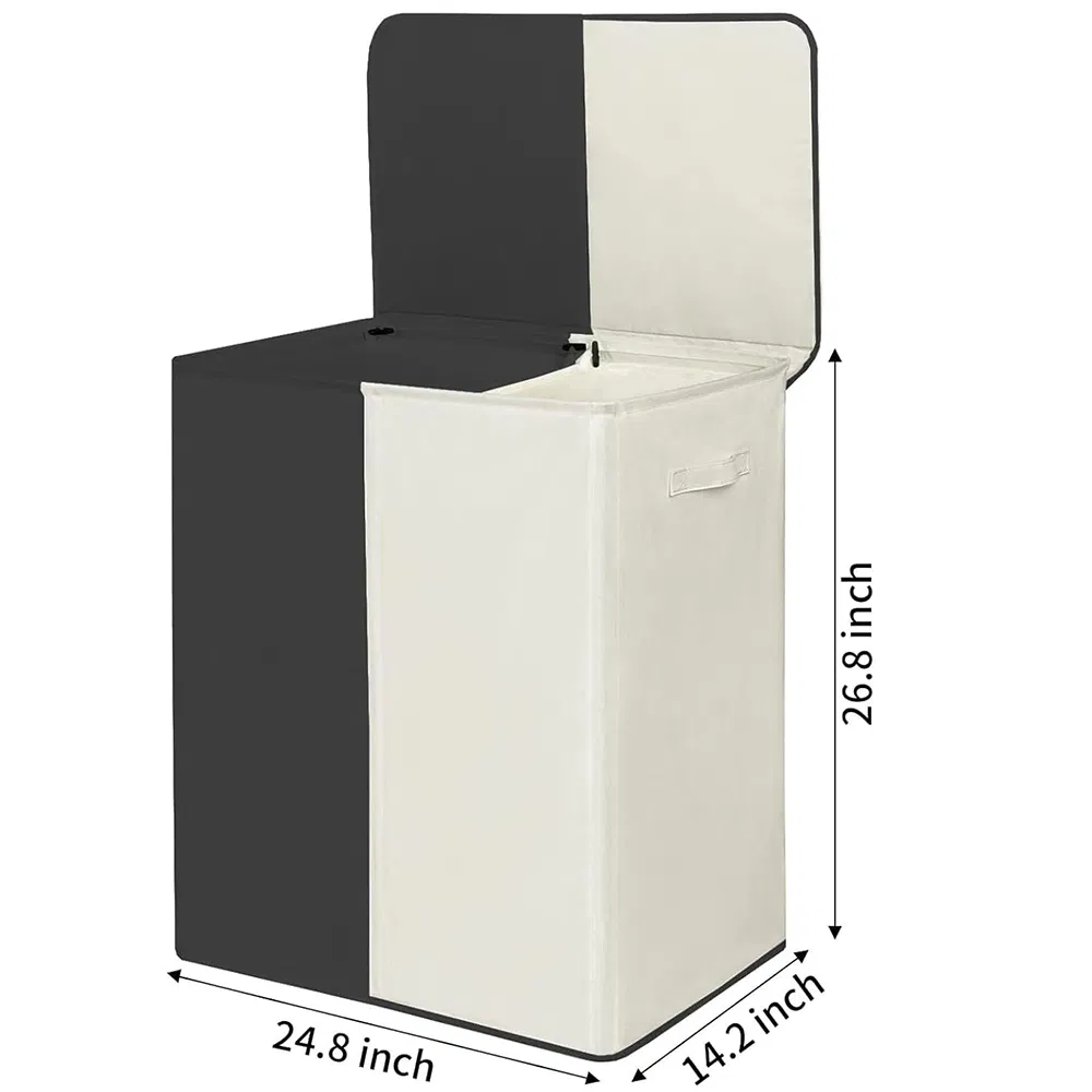 Stylish Laundry Basket for Home Use with Flip-Top and Handle