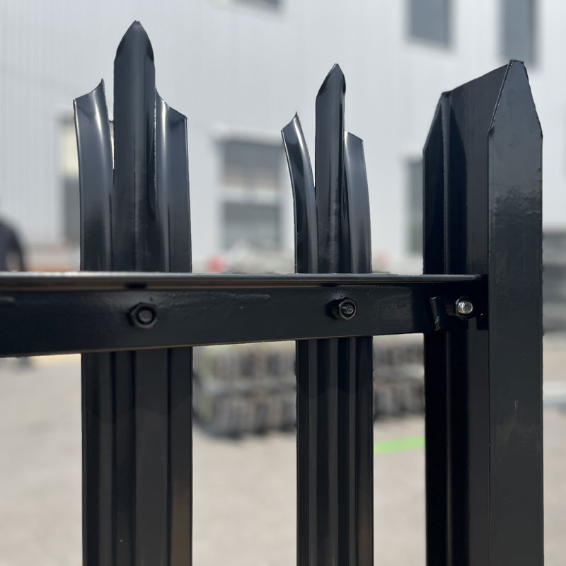 Wholesale Powder Coated W Pale Round / Single / Triple Pointed Palisade Security Fencing
