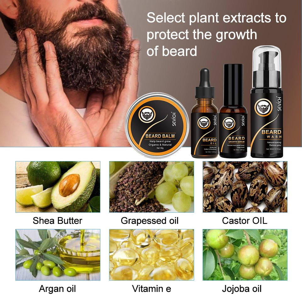 Beard Care Products Beard Growth Oil Men′ S Beard Grooming Kit