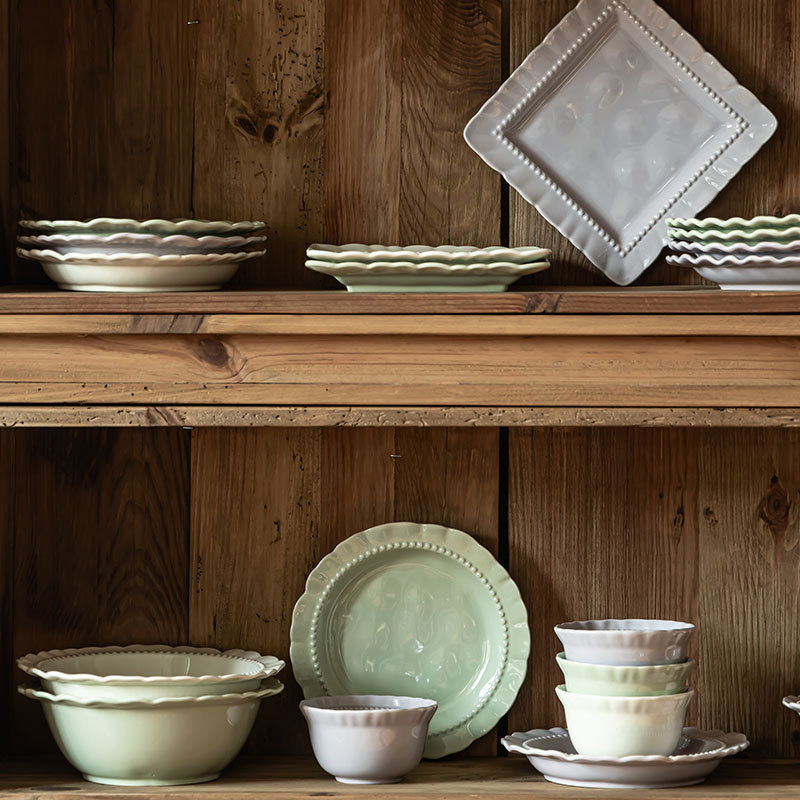 Classic Vintage Style Ceramic Plate Porcelain Dinnerware Plate Dinner Vegetables Plate