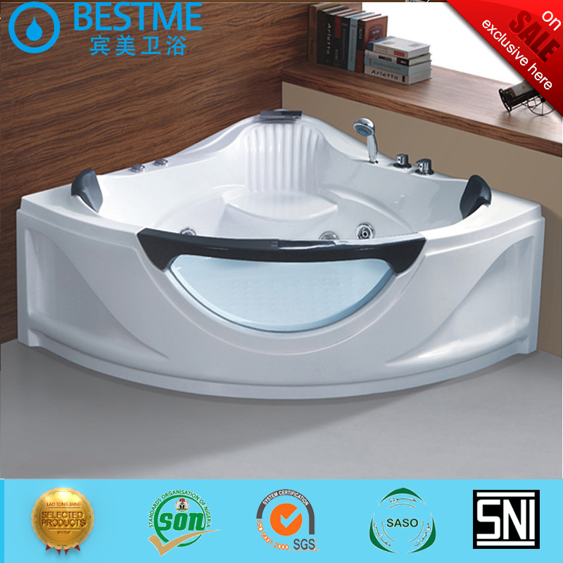 Угловая акриловая ванна BESTME KB-358 с гидромассажем