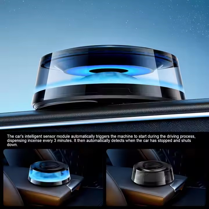 Wireless Charging Car Aroma Diffuser with Multiple Lighting Adjustments