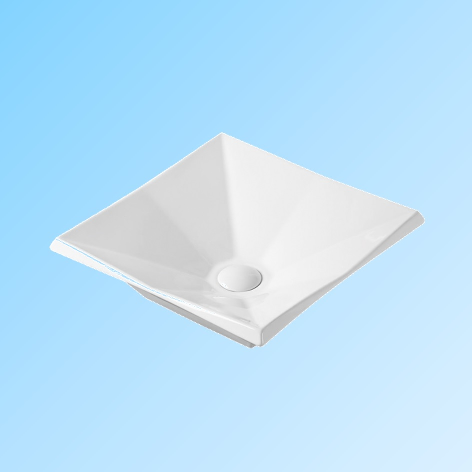 Квадратная раковина для ванной, керамическая, белая