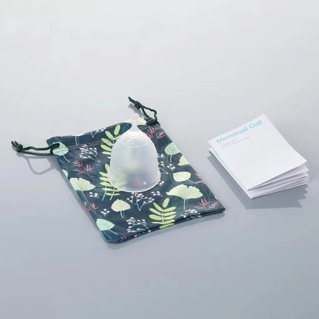 Long Handle Soft Silicone Menstrual Cup for Teenagers
