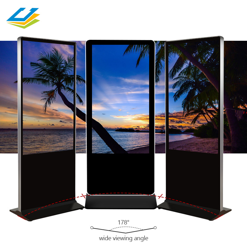 Outdoor LCD Digital Signage with Floor-Standing Outdoor Kiosk IP65 Sunlight Readable