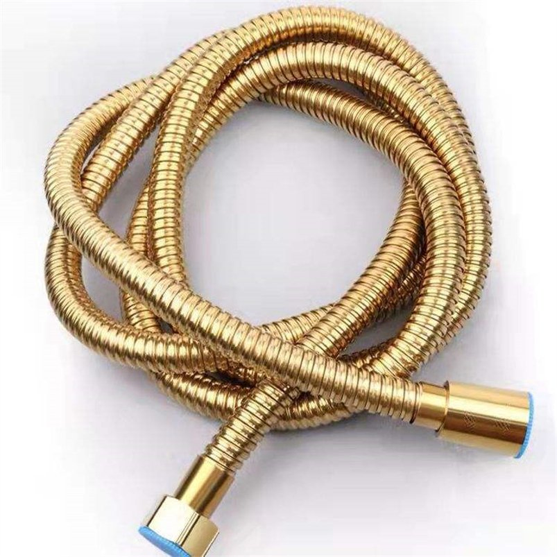 Gold Stainless Steel Flexible Shower Hose - Long, Stylish, and Durable Bathroom Water Hose Extension Pipe for Shower
