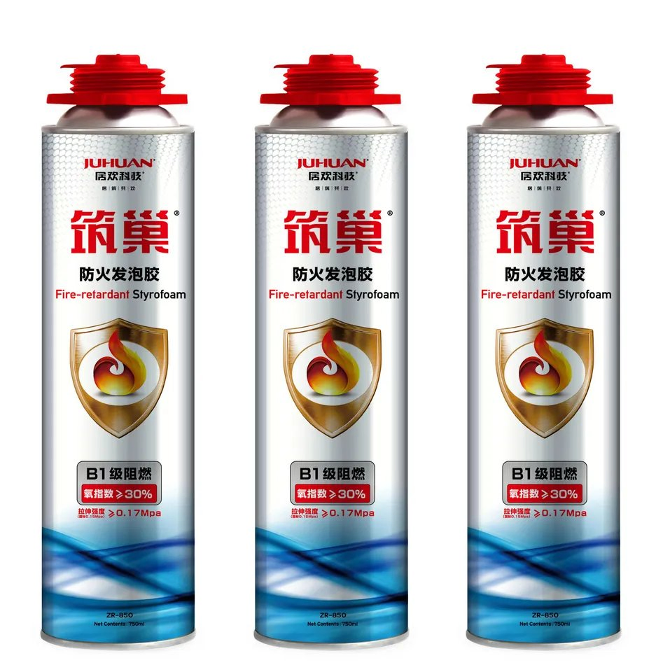 Juhuan OEM Expanding B1 Fire Retardant PU Foam Insulation Spray for Window and Door