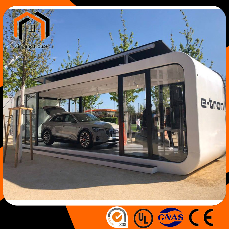 Mobile Prefabricated Building Modular Office Pod Steel Structure Prefab Homes Modular Movable Foldable Apple Cabin