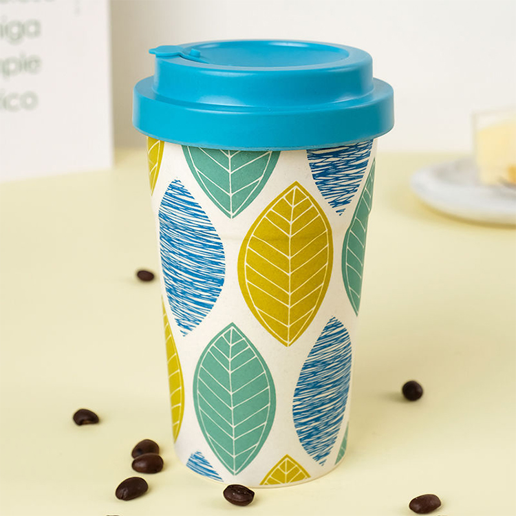 Bc-Eco-Friendly Printed Biodegradable Reusable Bamboo Fiber Coffee Mug Cups