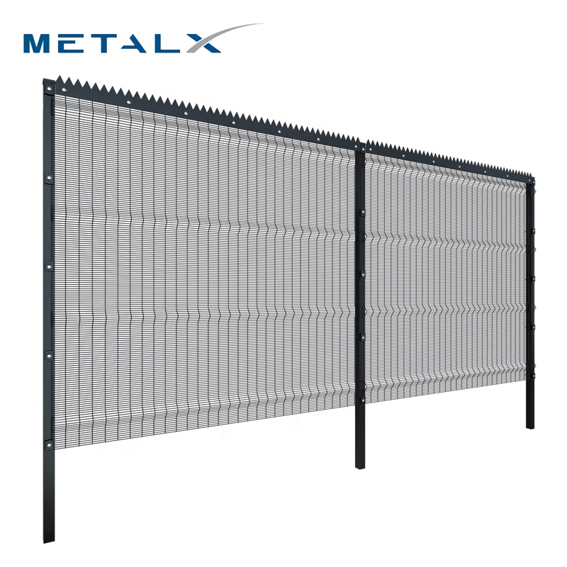 Heavy Duty Galvanized and Powder Coated Border Safety System Anti Cut Clear View 358 Anti Climb High Security Welded Wire Mesh Anti-Theft Mesh Fence with Spikes