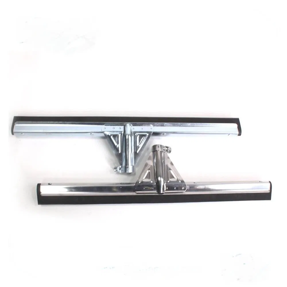 Commercial Products Dual EVA Silver/Metal Floor Squeegee Scrubber for Bathroom/Garage/Tile