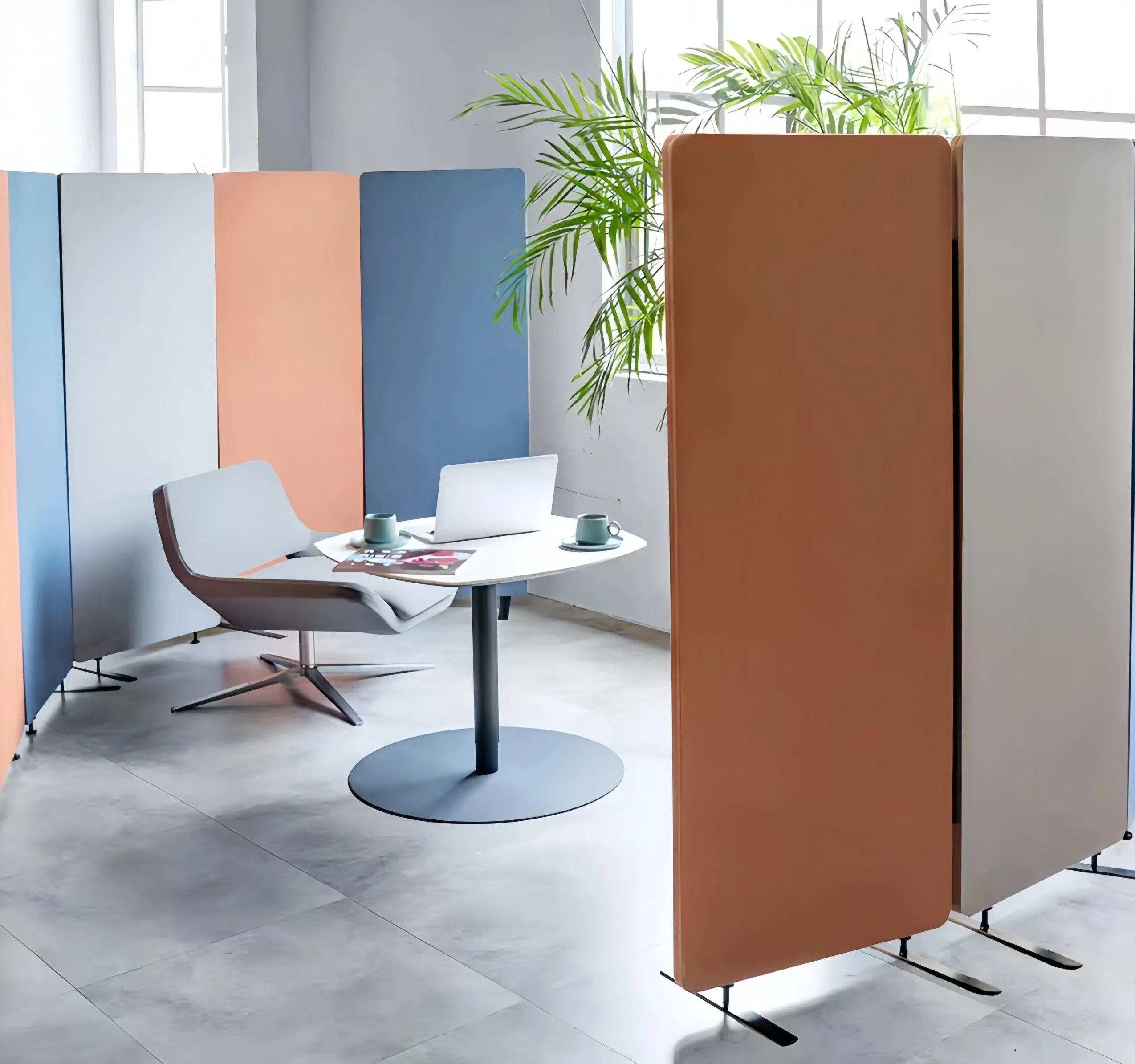 Premium Pet Felt Acoustic Sound-Absorbing Panels Floor-Standing Dividers with Fire-Retardant Properties for Safety Compliance