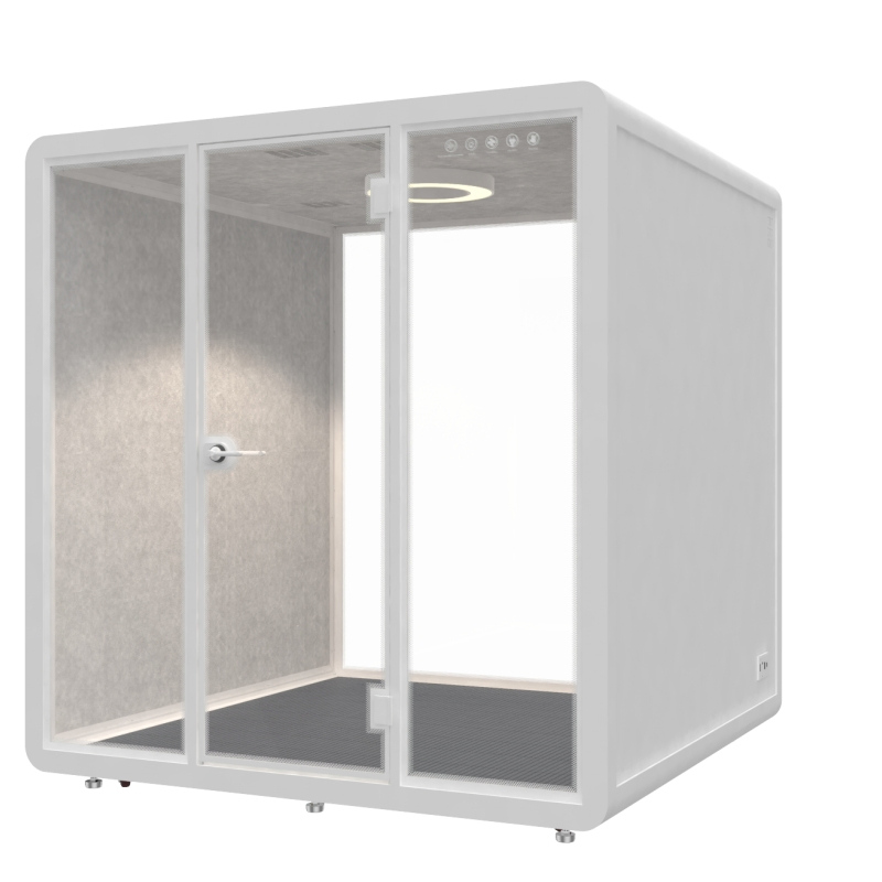 Workstation Soundproof Pod for Libraries with Tempered Glass and 100 Percent Inspection
