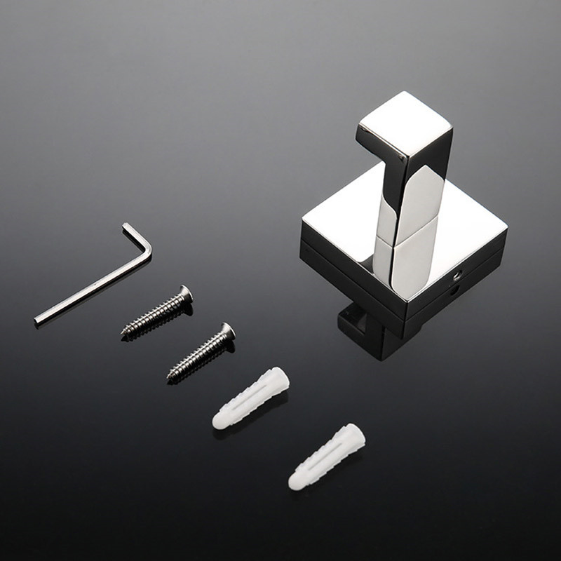 Stainless Steel Bathroom Hardware Set Mirror Chrome Polished Towel Rack Toilet Paper Holder Towel Bar Hook Bathroom Accessories