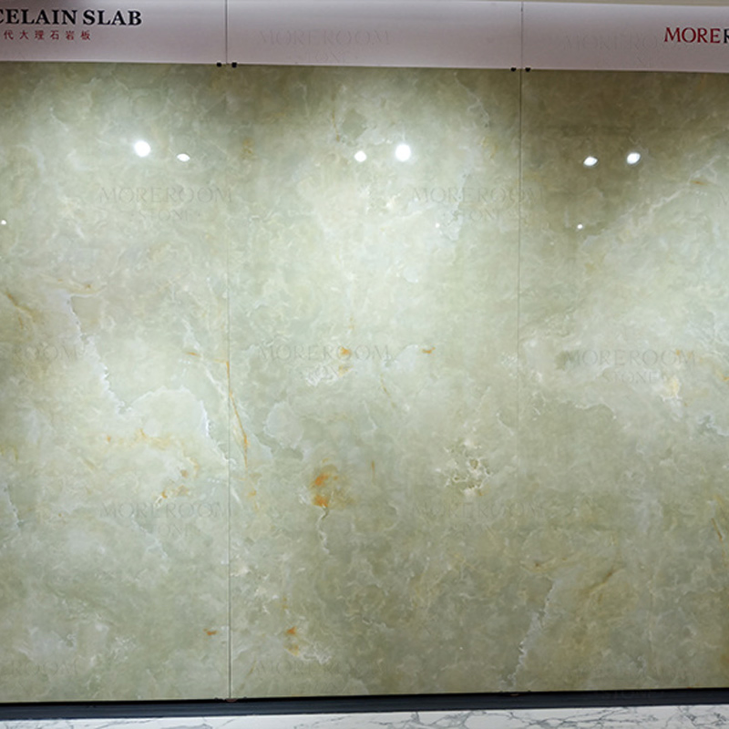 Green Onyx Verde Large Format Porcelain Slab Big Size Wall Tile