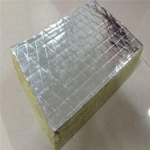 Fsk Aluminum Foil Sound Absorbing Heat Isolation Rock Wool Fiber Board Wall Insulation Panel