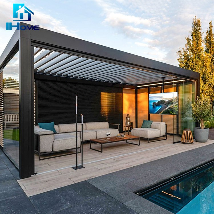 3X3 3X4 Aluminium Louvered Pergola Outdoor Sun Shade Pergola