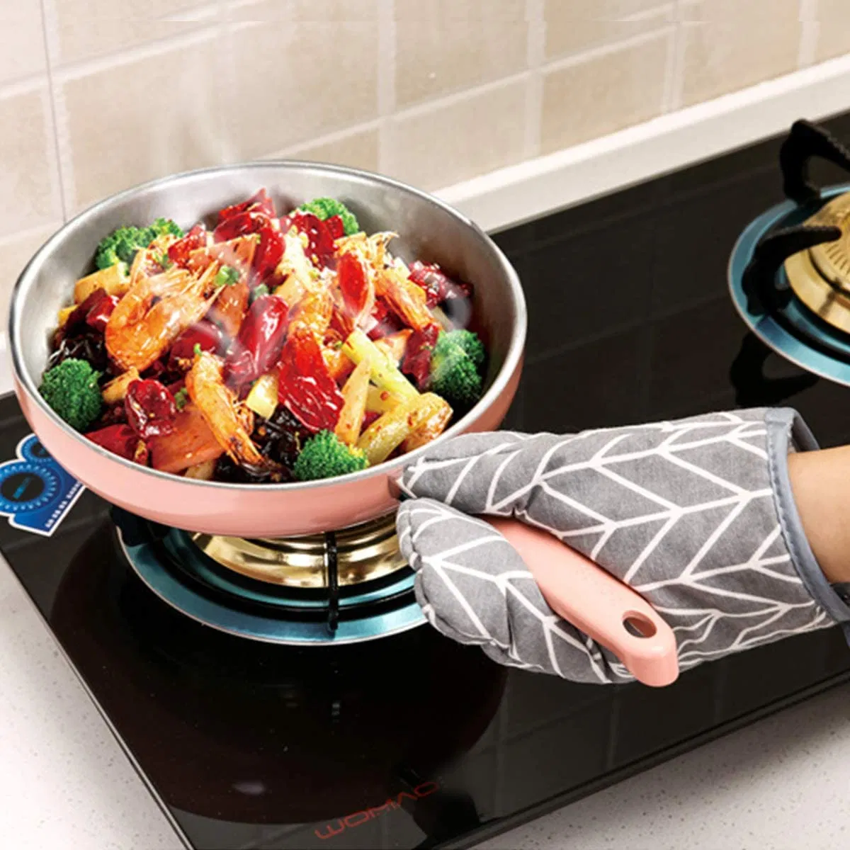 Heat Resistant Silicone Kitchen Mini Oven Mitts and Potholders