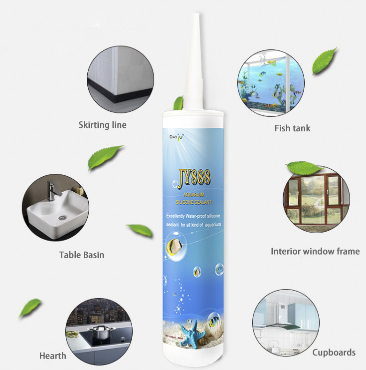 Custom Packaging Design Waterproof Silicone Sealant Tube for Fish Tank Aquarium