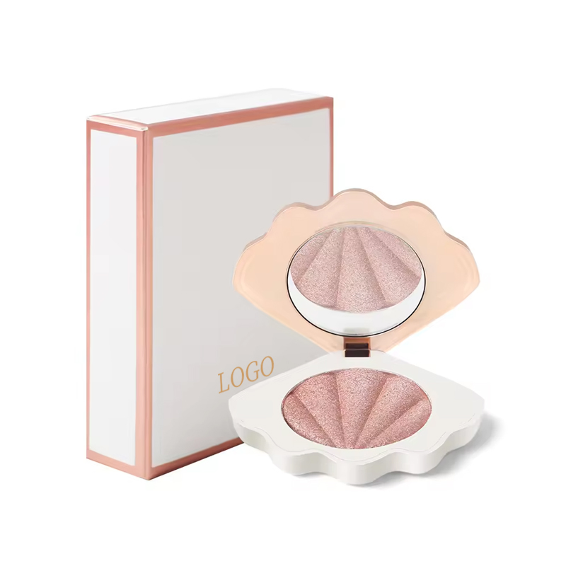 Ditong Face Glow Pressed Powder High Pigmented Illuminating Makeup Highlighter Powder Compact