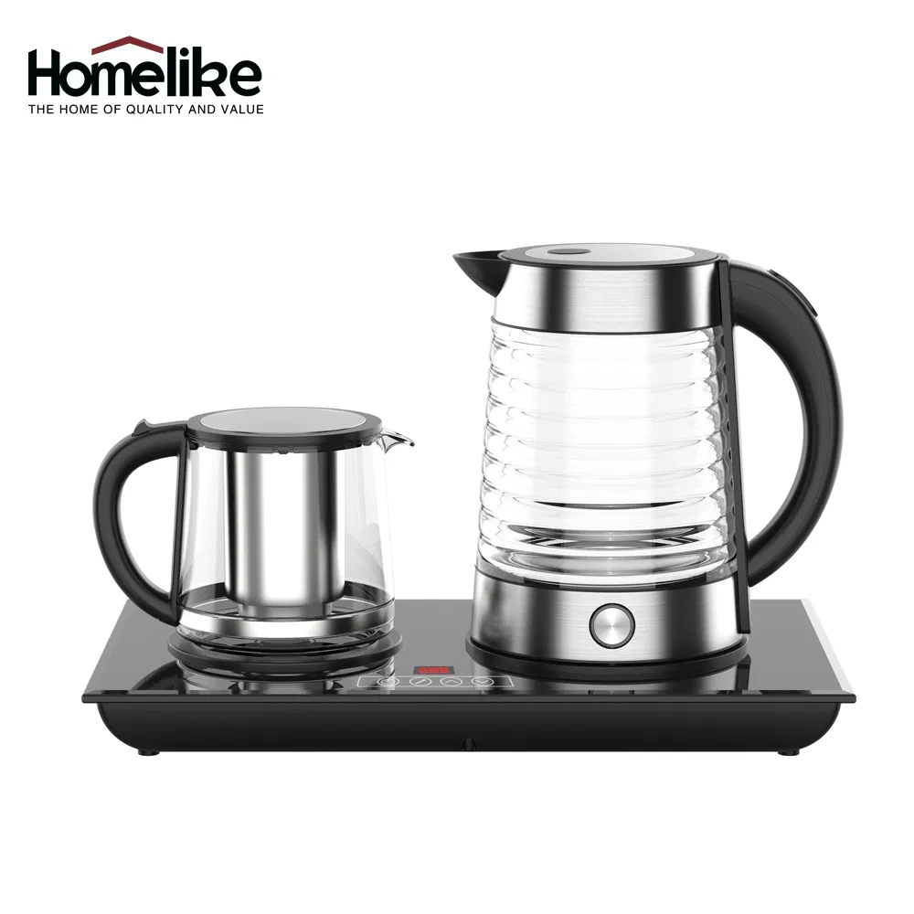 Automatic Glass Tea Kettle Hotel Kettle Tray Set Kitchen Appliance Bottom Dispensing Tea Maker Beem Samovar