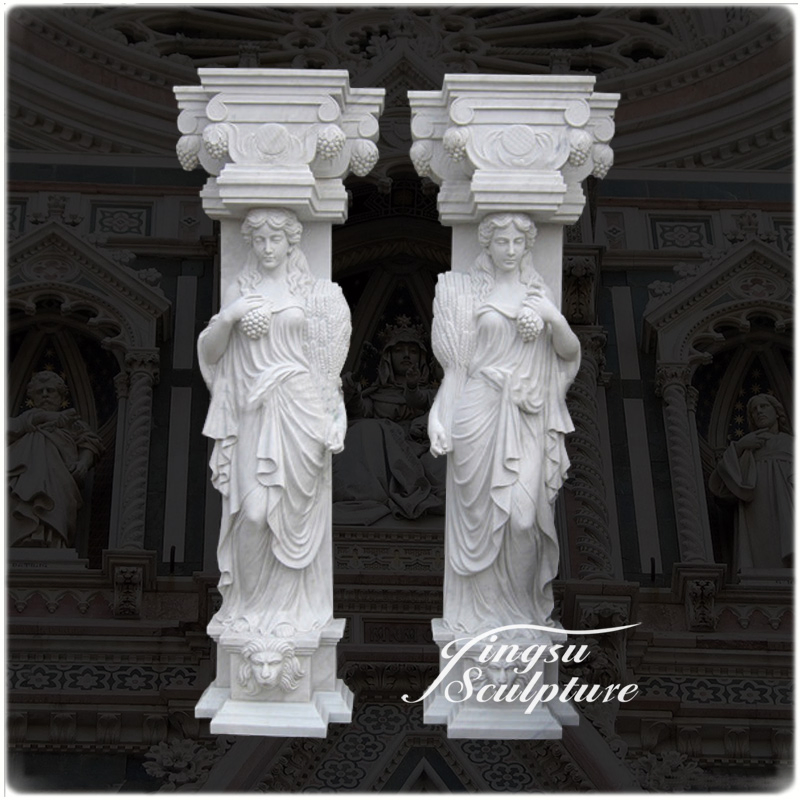 Popular Design Outdoor Indoor Decor Woman Statue Roman Column