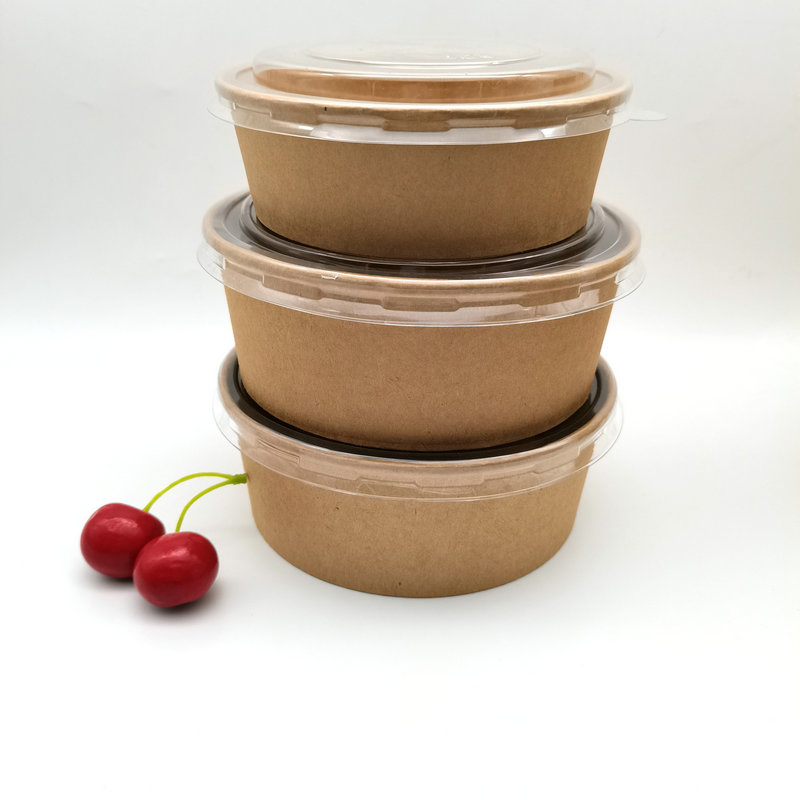 Kraft Paper Salad Lunch Food Packaging High Quality