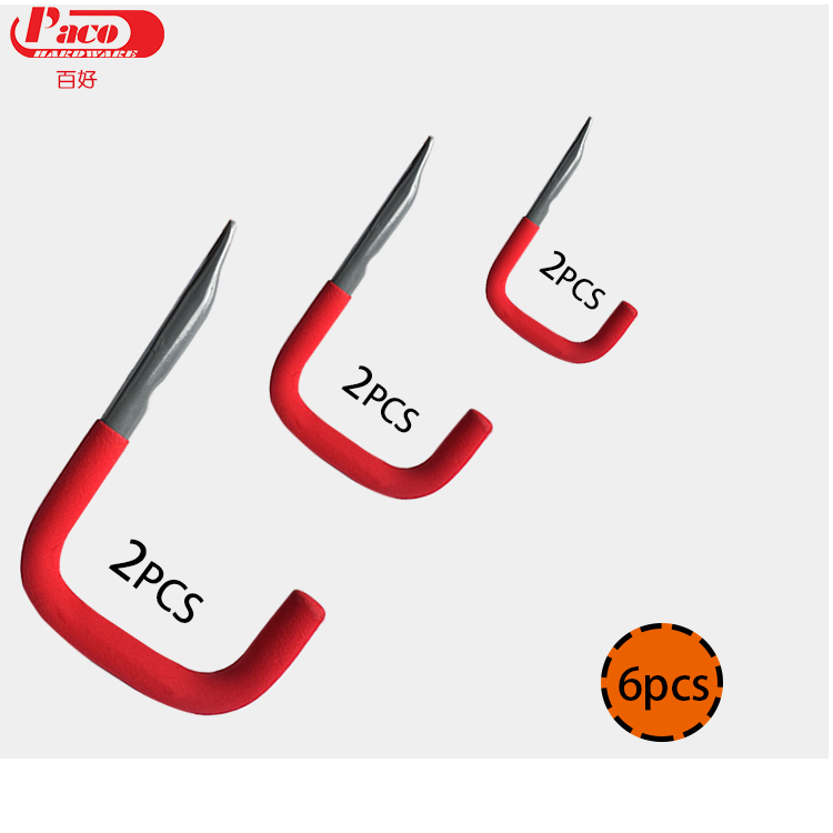 Factory Supply Wall Hooks Storage Hooks for Garage Tools 6PCS/Set